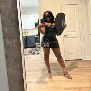 Rhinestone wrap around heel